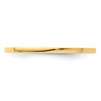 10K Yellow Gold 1.2mm Flat Polished Stackable Band view 4
