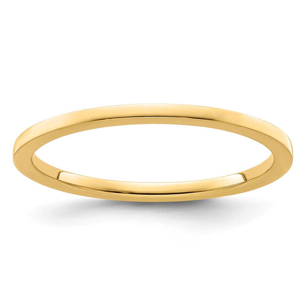 10K Yellow Gold 1.2mm Flat Polished Stackable Band Size 10 (1STK16-120Y-10)