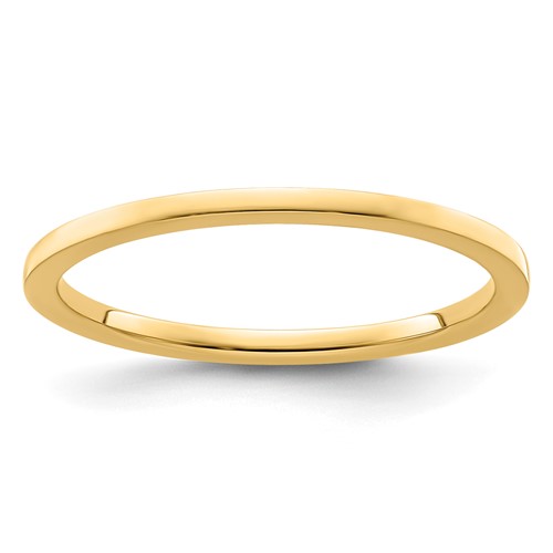 10K Yellow Gold 1.2mm Flat Polished Stackable Band