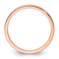 10K Rose Gold 1.2mm Half Round Polished Stackable Band view 2