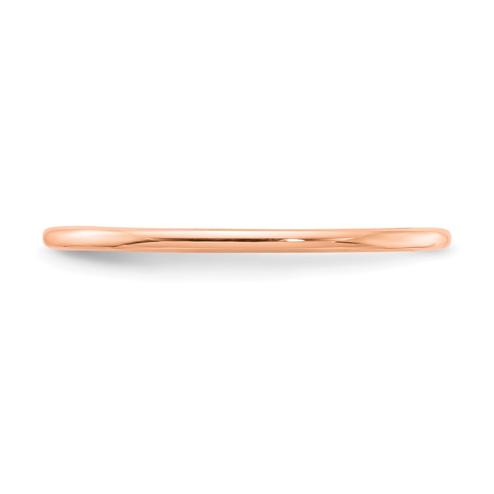 10K Rose Gold 1.2mm Half Round Polished Stackable Band Size 8 (1STK17-120R-8)