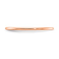 10K Rose Gold 1.2mm Half Round Polished Stackable Band view 3