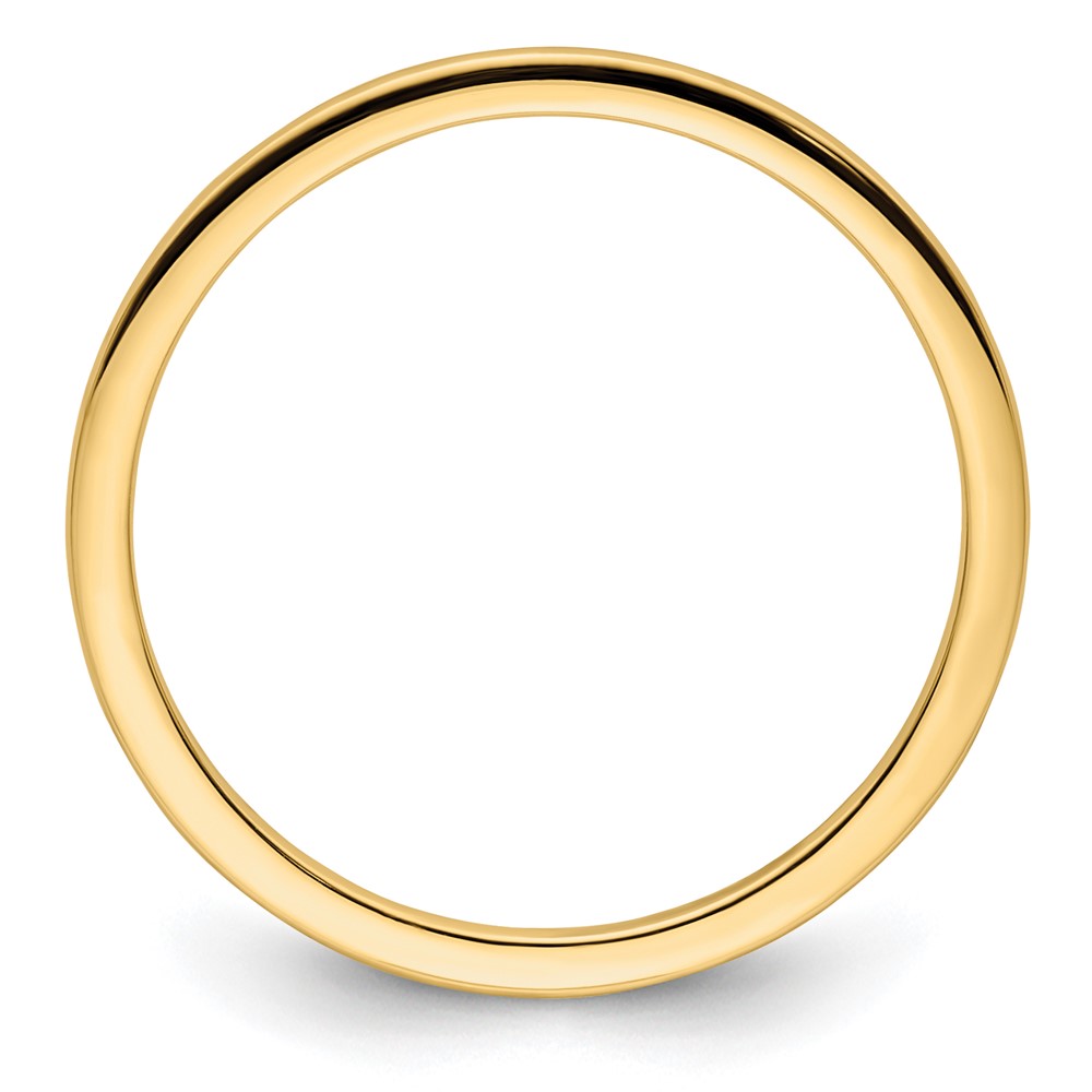 10K Yellow Gold 1.2mm Half Round Polished Stackable Band Size 9 (1STK17-120Y-9)