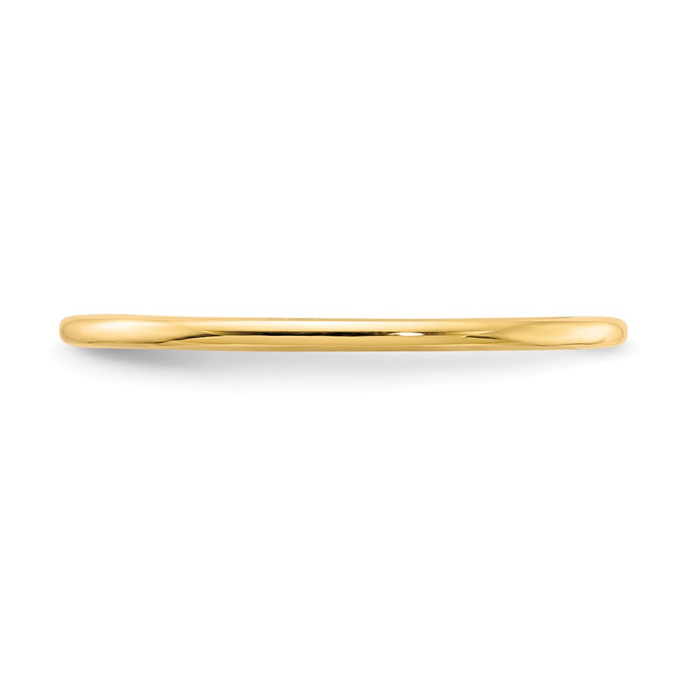 10K Yellow Gold 1.2mm Half Round Polished Stackable Band Size 9 (1STK17-120Y-9)