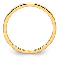 10K Yellow Gold 1.2mm Beaded Stackable Band view 2