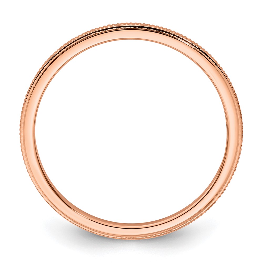 10K Rose Gold 1.2mm Milgrain Stackable Band Size 5 (1STK19-120R-5)