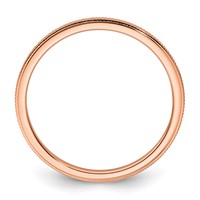 10K Rose Gold 1.2mm Milgrain Stackable Band - Size 5 view 2