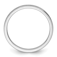 10K White Gold 1.2mm Milgrain Stackable Band view 2