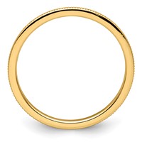 10K Yellow Gold 1.2mm Milgrain Stackable Band view 2