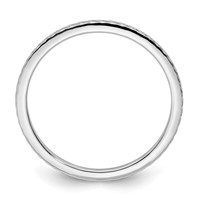10K White Gold 1.2mm Twisted Wire Pattern Stackable Band - Size 4 view 2