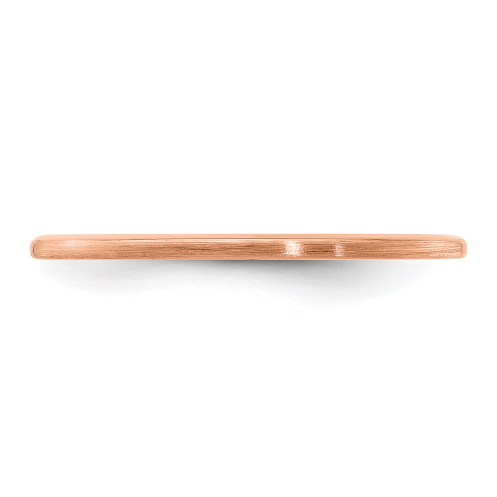 10K Rose Gold 1.2mm Half Round Satin Stackable Band Size 5 (1STK24-120R-5)