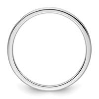 10K White Gold 1.2mm Half Round Satin Stackable Band - Size 6 view 2