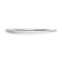 10K White Gold 1.2mm Half Round Satin Stackable Band - Size 6 view 3