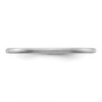 10K White Gold 1.2mm Half Round Satin Stackable Band - Size 6 view 4
