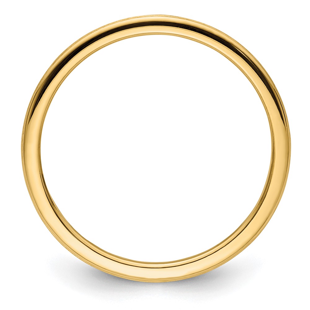 10K Yellow Gold 1.2mm Half Round Satin Stackable Band Size 7 (1STK24-120Y-7)