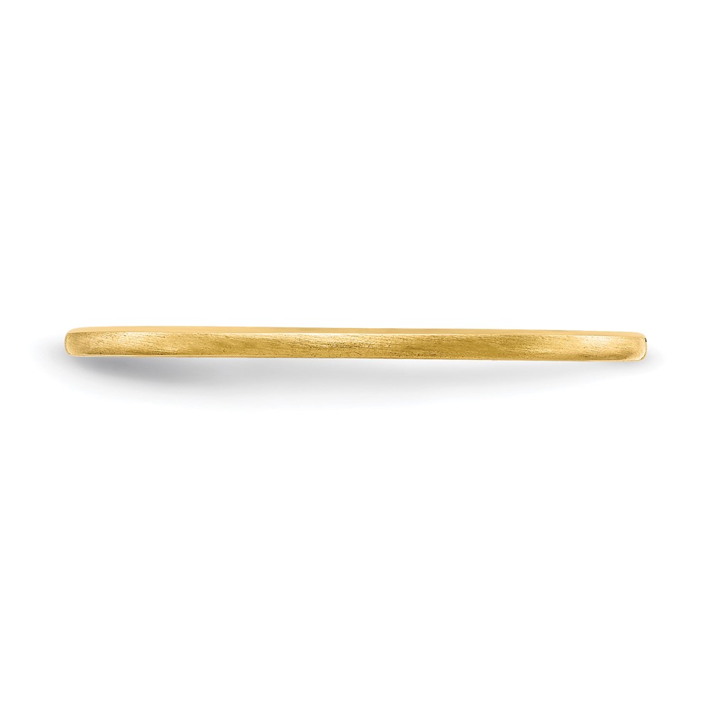 10K Yellow Gold 1.2mm Half Round Satin Stackable Band Size 7 (1STK24-120Y-7)