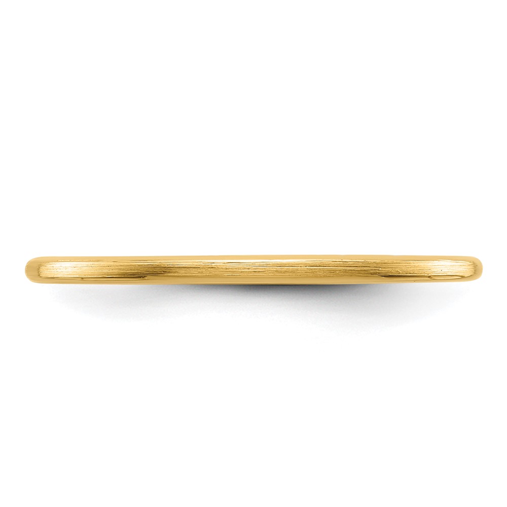10K Yellow Gold 1.2mm Half Round Satin Stackable Band Size 7 (1STK24-120Y-7)