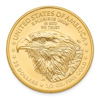 22K Yellow Gold 0.50 Oz American Eagle Coin view 3