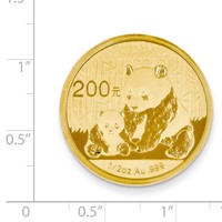 24K Yellow Gold 200 Yuan Panda Coin view 2