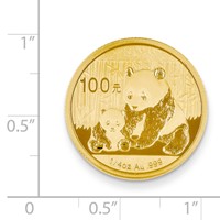 24K Yellow Gold 100 Yuan Panda Coin view 2