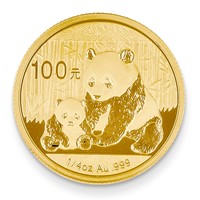 24K Yellow Gold 100 Yuan Panda Coin view 1