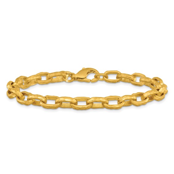 Herco 22K Gold Hammered Oval Link Chain