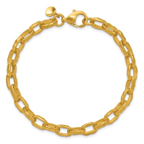 Herco 22K Gold Hammered Oval Link Chain