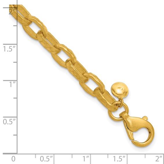 Herco 22K Gold Hammered Oval Link Chain