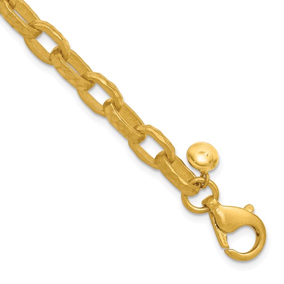 Herco 22K Gold Hammered Oval Link Chain