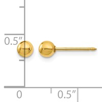 Inverness 18K Yellow Gold 4mm Ball Post Piercing Earrings view 4