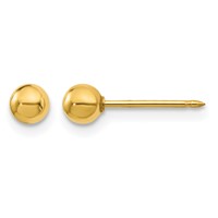 Inverness 18K Yellow Gold 4mm Ball Post Piercing Earrings view 1