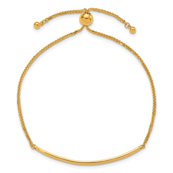 Herco 24K Polished Bar Adjustable Bracelet