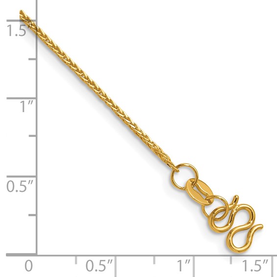HERCO 24K Polished 1.3mm Solid Wheat Chains