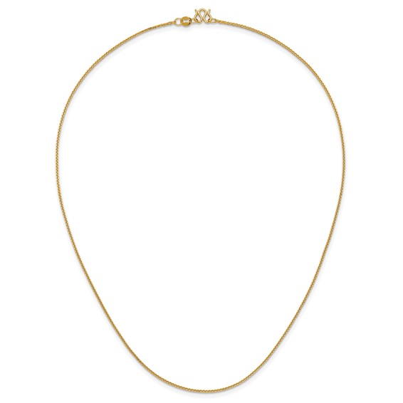 HERCO 24K Polished 1.3mm Solid Wheat Chains