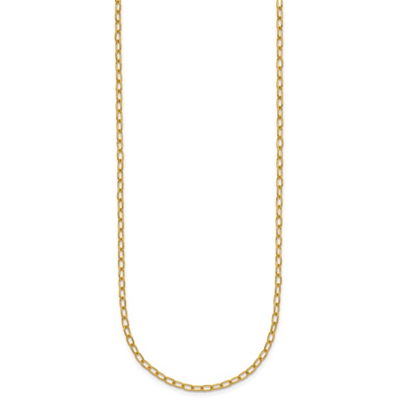 Herco 24K Handmade Solid 2.5mm Cable Link 16 Inch with  2 Inch Extension Toggle Necklace