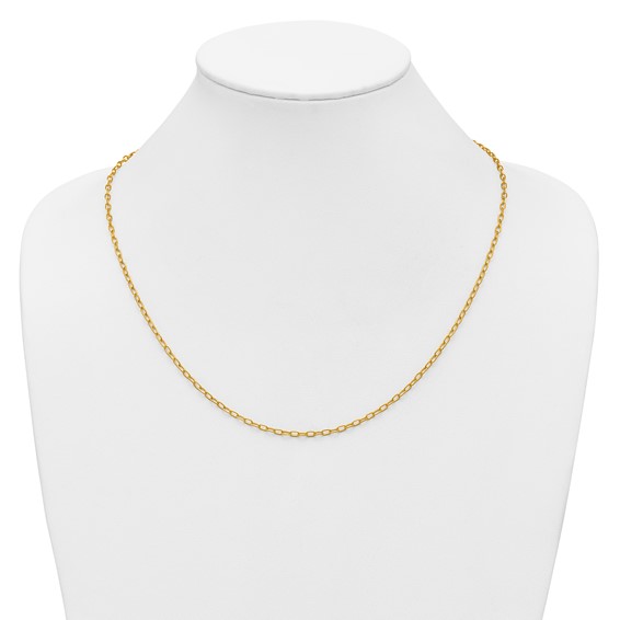 Herco 24K Handmade Solid 2.5mm Cable Link 22 Inch with  2 Inch Extension Toggle Necklace