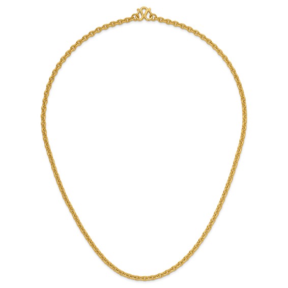 Herco 24K Gold  Solid Cable Chain