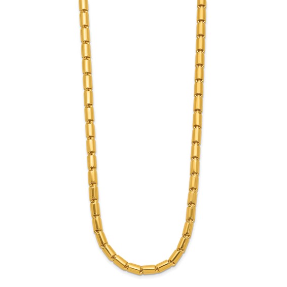 Herco 24K Gold Solid Round Barrel Chain