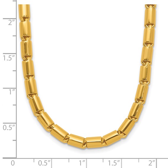 Herco 24K Gold Solid Round Barrel Chain