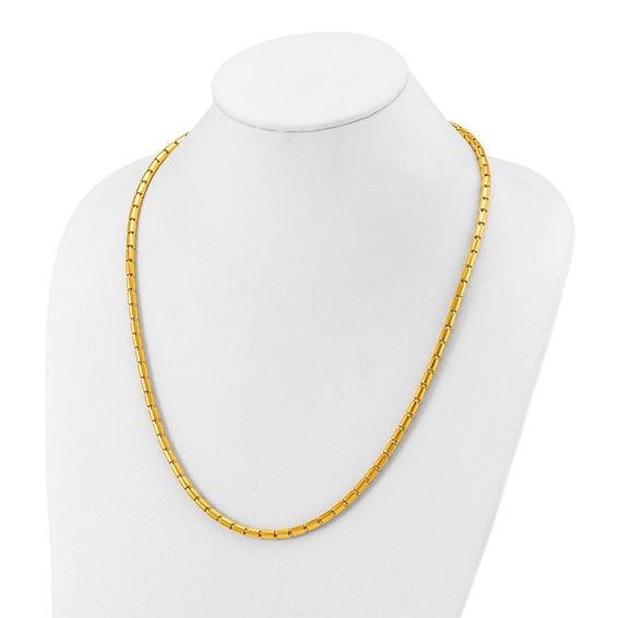 Herco 24K Gold Solid Round Barrel Chain