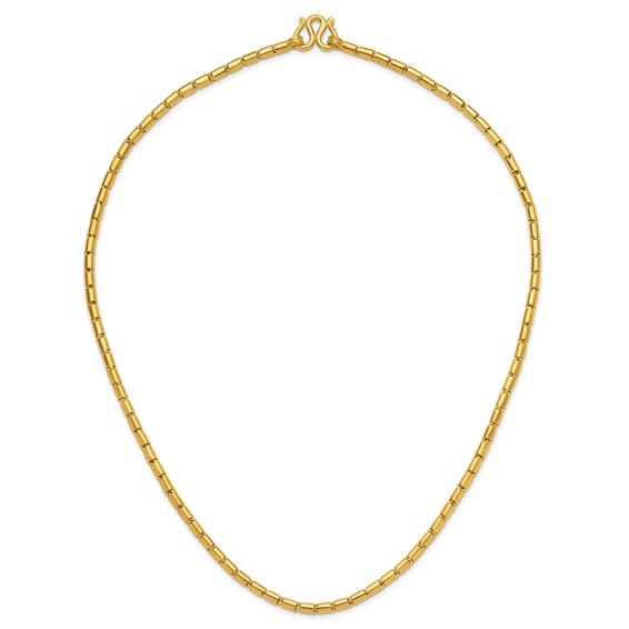 Herco 24K Gold Solid Round Barrel Chain