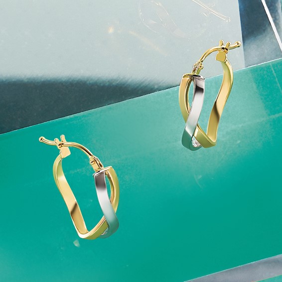 Leslie's Gold Twist Hoop Earrings