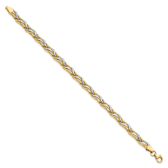 Leslie's 14K w/Rhodium D/C Bracelet
