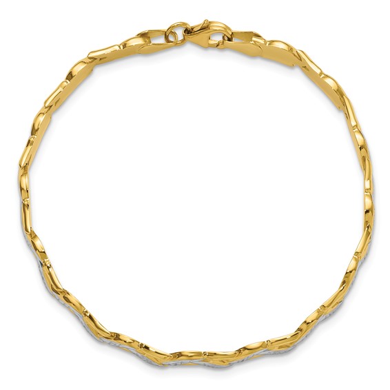 Leslie's 14K w/Rhodium D/C Bracelet