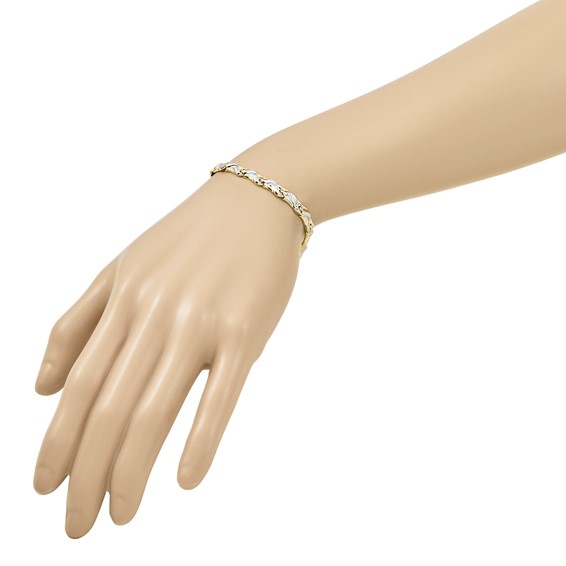 Leslie's 14K w/Rhodium D/C Bracelet