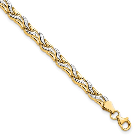 Leslie's 14K w/Rhodium D/C Bracelet