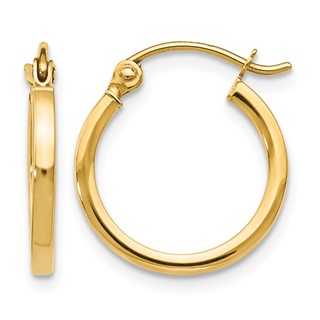 Leslie's Gold 1.50mm Polished Hoop Earrings