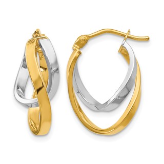 Leslie's Gold Twist Hoop Earrings