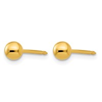 Inverness 14K Yellow Gold 4mm Ball Post Piercing Earrings view 2