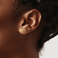 Inverness 14K Yellow Gold 4mm Ball Post Piercing Earrings view 3